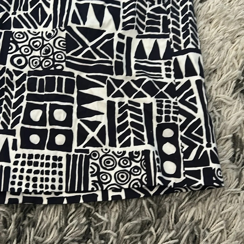 Black and White Patterned J. Crew Skirt - Picture 2 of 4